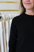 Ribbed Detail Sweater, Black