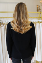 Ribbed Detail Sweater, Black