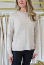 Ribbed Detail Sweater, Heather Oyster