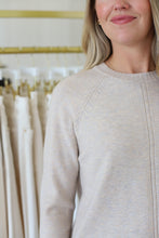 Ribbed Detail Sweater, Heather Oyster