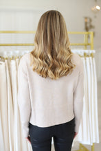 Ribbed Mock Neck Sweater, Heather Oyster