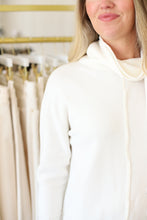 Cowl Neck Knit Sweater, Creme