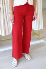Meg High Rise Wide Leg Jean, Ruby Red