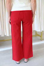 Meg High Rise Wide Leg Jean, Ruby Red