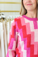 Fuchsia Colorblock Sweater