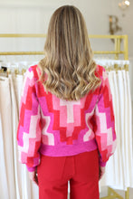 Fuchsia Colorblock Sweater