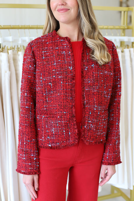 Red Boucle Jacket
