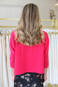 Aja Ortho Sweater, Fuchsia