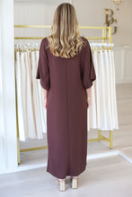 Amanda Throw On Maxi Dress, Brown