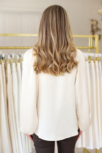 Champagne Cowl Neck Blouse