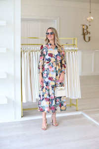 Impressions Split Neck Maxi Dress