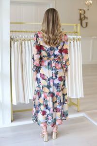 Impressions Split Neck Maxi Dress