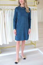 Aurora Round Neck Faux Suede Dress