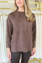 Adi Stretch Faux Suede Top