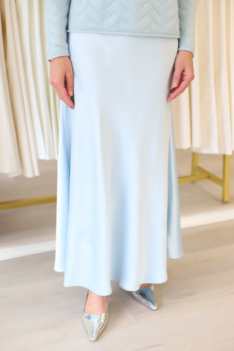 Edie Charmeuse Skirt, Above The Cloud