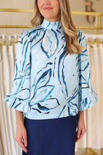 Sarah Charmeuse Mock Neck Blouse