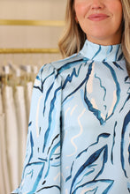 Sarah Charmeuse Mock Neck Blouse