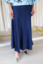 Edie Charmeuse Skirt, Midnight Navy