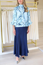 Edie Charmeuse Skirt, Midnight Navy