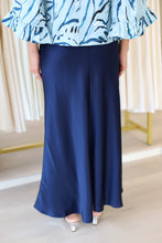 Edie Charmeuse Skirt, Midnight Navy