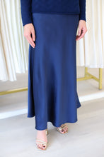 Edie Charmeuse Skirt, Midnight Navy