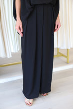 Washed Satin Asymmetrical Pleated Pants