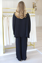 Washed Satin Boat Neck Caftan Blouse