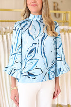 Sarah Charmeuse Mock Neck Blouse