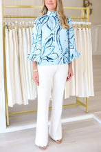 Sarah Charmeuse Mock Neck Blouse