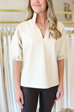 Poppy Top, Sandshell Vegan Leather