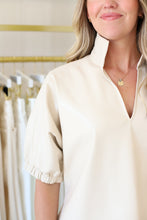 Poppy Top, Sandshell Vegan Leather