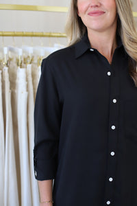 Black Tencel Midi Dress