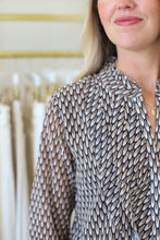 Abstract Dot Falling Chiffon Top