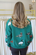 Green Duck Mock Neck Sweatshirt