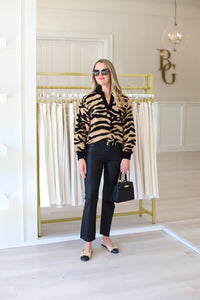Lolli Sweater, Tiger Jacquard