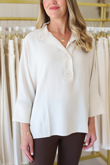 Oyster Button Blouse