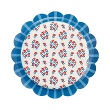 9" Floral Paper Plate Set [Set of 8]