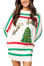Striped "Sparkle Season" Long Sleeve Sweater