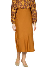 Bias Midi Skirt, Pecan