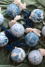 Hand-Painted Ceramic Ornament, Chinoiserie Blue Tree & Bird