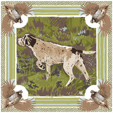 Olive Pointing Strong Silk Scarf