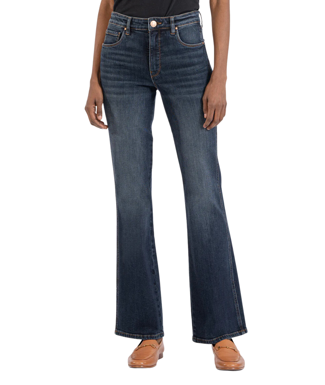 Anna High Rise Flare Jean, Neutral