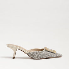 Britt Kitten Heel Mule, Ivory Twill