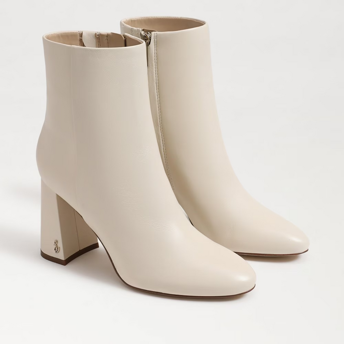 Daria Block Heel Bootie, Modern Ivory Leather