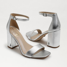 Daniella Block Heel Sandal, Soft Silver