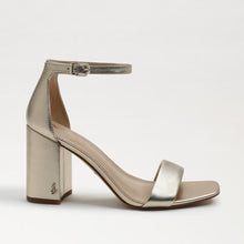 Daniella Block Heel Sandal, Metallic Gold