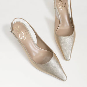 Bianka Slingback Pump, Golf Leaf Metallic