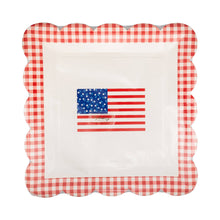 Gingham Flag Paper Plate - 10"