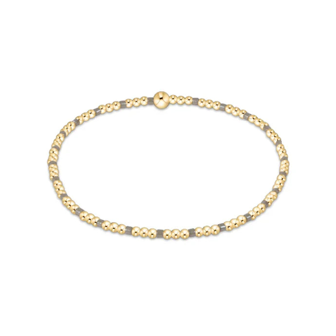 Hope Sincerity Pattern 2mm Bead Bracelet, Milkshake