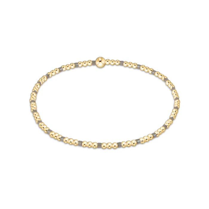 Hope Sincerity Pattern 2mm Bead Bracelet, Milkshake